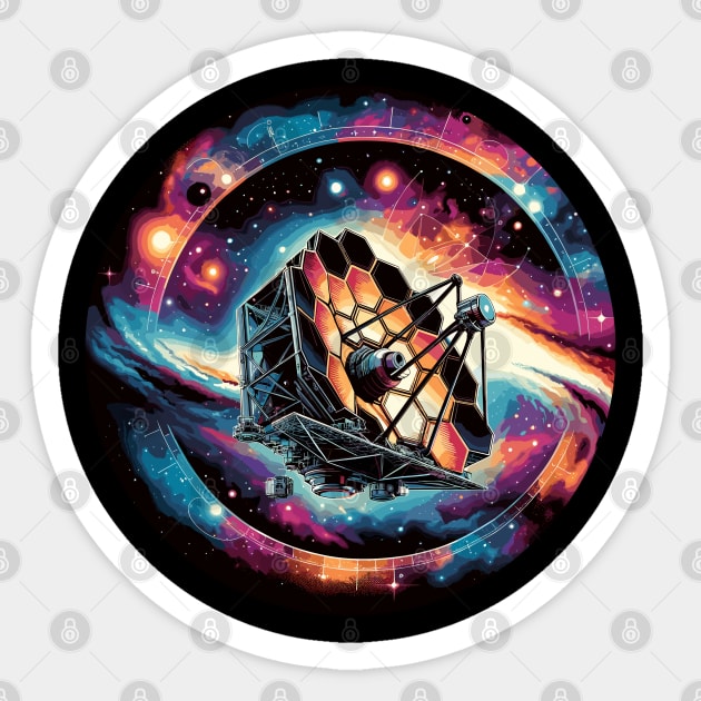 Webb's Cosmic Vision - James Webb Space Telescope Sticker by Graphic Wonders Emporium